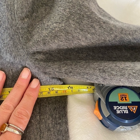 Allsaints Women’s Aiva Sabina Wool Leather Blazer Jacket Grey Size 0 Business - Picture 7 of 9